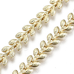 Light Gold Латунные цепные цепи, долговечный, без никеля , пайки, , золотой свет, 6x5x2 мм