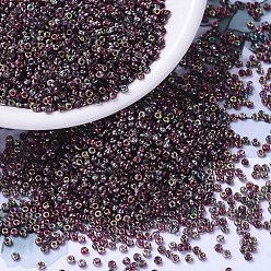 (RR4573) Magic Wine MIYUKI Round Rocailles Beads, Japanese Seed Beads, 11/0, (RR4573) Magic Wine, 2x1.3mm, Hole: 0.8mm, about 50000pcs/pound