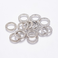 Argent Antique Pendentifs en alliage, sans plomb et sans cadmium et sans nickel, donut, argent antique, taille: environ 17.5mm de diamètre, épaisseur de 1.5mm, Trou: 12mm