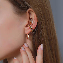 Золотой Сплав манжеты серьги, узел, золотые, 38 мм