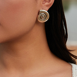 Античное Серебро Серьги сплава, форма раковины, античное серебро, 30x30 мм