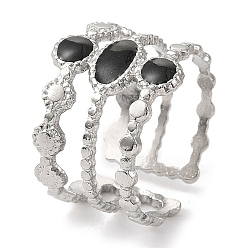 Нержавеющая Сталь Цвет Овальные 304 эмалированные открытые манжеты из нержавеющей стали для женщин, цвет нержавеющей стали, внутренний диаметр: регулируемый