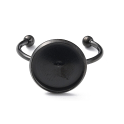Черный 304 компоненты открытого кольца манжеты из нержавеющей стали, Настройки колодки кольцо, плоско-круглые, электрофорез черный, внутренний диаметр: 19 мм, лоток : 12 мм