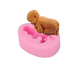 Human Силиконовые формы, формы помады, формы для литья смолы, для шоколада, конфеты, изготовление изделий из уф-смолы и эпоксидной смолы, розовые, человек, 75x45x25 мм