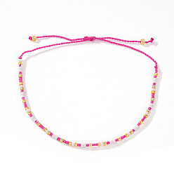 Камелия Браслеты из бисера из стеклопластика, плетеные браслеты из нейлонового шнура для женщин, рондель, камелия