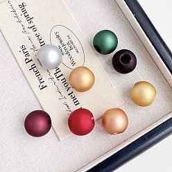 Mixed Color Opaque Acrylic European Beads, Large Hole Beads, Round, Mixed Color, 17.7x16.7mm, Hole: 6.6mm