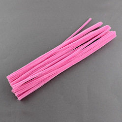 Pink 11.8 inch Pipe Cleaners, DIY Chenille Stem Tinsel Garland Craft Wire, Pink, 300x5mm