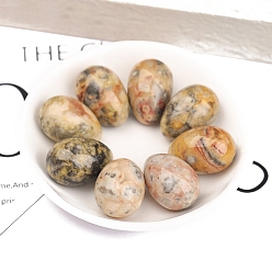 Сумасшедший Агат Натуральный сумасшедший агат яйцо фигурки статуэтки для домашнего офиса украшение рабочего стола, 30x20 мм