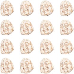 Magnesite Synthetic Magnesite Beads, Buddha Head, 19x18.5x10mm, Hole: 1mm, 50pcs/box