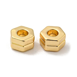 Golden Legierung Tibetische Perlen, Hexagon, golden, 6x7x4 mm, Bohrung: 3 mm