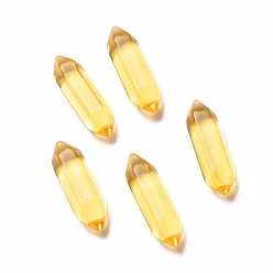 Gold Glasperlen, kein Loch, Kugel, Gold, 22~23x6x6 mm
