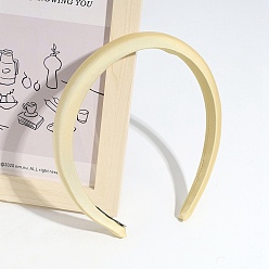 Lemon Chiffon Solid Color Cloth Hair Band, Plain Hair Accessories for Girl, Lemon Chiffon, 150x130mm