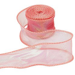 Оранжевый Полиэстеровая переливающаяся лента, декоративная лента для рукоделия, оранжевые, 1-5/8 дюйм (40 мм), около 10.00 ярдов (9.14 м) / рулон