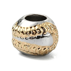 Baseball Сплавочные европейские бусины, бусины с большим отверстием, платиной и золотом, бейсбол, 9.5x7.5 мм, отверстие : 4.5 мм