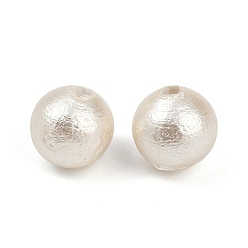 (404) Непрозрачное AB Кислое яблоко Сжатые хлопковые жемчужные бусы, экологически чистый, круглые, цветочный белый, 6 мм, отверстие : 1.4 мм