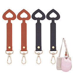 (52) Непрозрачная лаванда 4 шт. 2 цветная заколка для шляпы из искусственной кожи в форме сердца, зажим для хранения шляп, Сплав с застежками, разноцветные, 179 мм, 2 шт / цвет