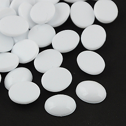 Белый Записки украшения аксессуары для одежды тайвань акриловые горный хрусталь кабошоны, плоский зад, овальные, белые, 18x13x5 мм