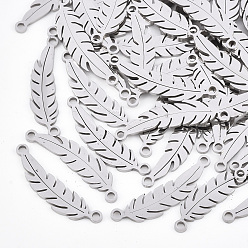 Нержавеющая Сталь Цвет Устойчивы к потускнению 201 соединители из нержавеющей стали, лазерная резка, лист, цвет нержавеющей стали, 26x7x1 мм, отверстие : 1.6 мм