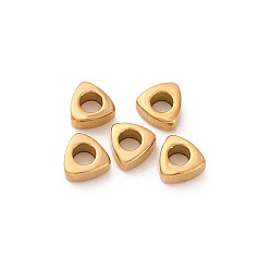 Золотой 304 из нержавеющей стали бусы, треугольные, вакуумное покрытие pvd, золотые, 3x3.5x1.5 мм, отверстие : 1.5 мм