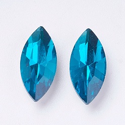 Индиколит Имитация австрийского хрусталя горный хрусталь, класс А, задние и задние, лошадиный глаз , Indicolite, 6x3x2~2.5 мм