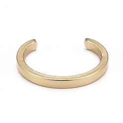 Echt 18 k vergoldet Messing Manschettenringe, offene Ringe, langlebig überzogen, echt 18 k vergoldet, uns Größe 6 1/2, Innendurchmesser: 17 mm