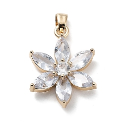 Light Gold Латунь со стеклянными подвесками k9, , золотой свет, 22x17x4 мм, отверстие : 4x2.5 мм