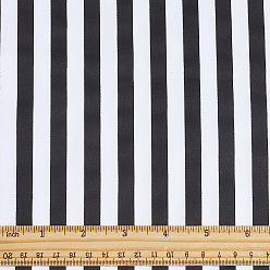 Black Cotton Fabric with Strip Pattern, Rectangle, Black, 1000x1600x0.2mm