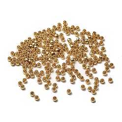 Золотой 300 шт. 304 распорные втулки из нержавеющей стали, рондель, золотые, 2.5x1.5 мм, отверстие : 0.8 мм