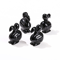 Обсидиан Резные фигурки птиц додо из натурального обсидиана, для украшения рабочего стола домашнего офиса, 50 мм