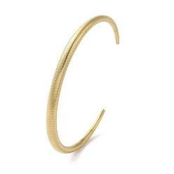 Золотой 304 открытые браслеты-манжеты из нержавеющей стали, украшения для женщин, золотые, внутренний диаметр: 2-1/2x2-1/8 дюйм (6.3x5.4 см)