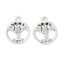 Other Animal Подвески из сплава и страза, подвески на тему океана, омар, 20.5x17x2.5 мм, отверстие : 1.6 мм