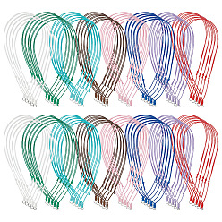 Mixed Color 80Pcs 8 Styles Adjustable Polyester & Waxed Cord Necklace Making, with Metal Jump Rings, for Pendants, Platinum, Mixed Color, 340~680mm, 10pcs/style