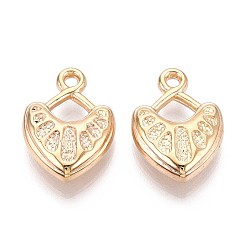 Light Gold Пластмассовые подвески ccb, сердце, золотой свет, 24x17x6 мм, отверстие : 2 мм