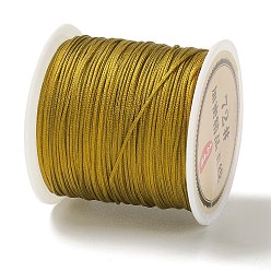Dark Goldenrod 50 Yards Nylon Chinese Knot Cord, Nylon Jewelry Cord for Jewelry Making, Dark Goldenrod, 0.8mm