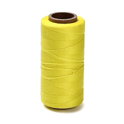 Желтый 260m вощеные полиэфирные шнуры, плоский, желтые, 0.8x0.3 мм, около 284.34 ярдов (260 м) / рулон