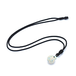 Шушан Камень Ожерелья из синтетического камня шоушань, с нейлоновым шнуром, круглые, 27.55 дюйм (70 см)