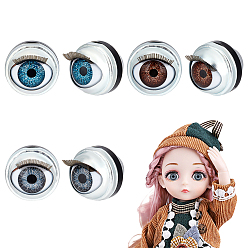 (52) Непрозрачная лаванда 3 пары 3 цвета: железо, полистирол и кукольные глаза для поделок, аксессуары для игрушек своими руками, полукруглый, разноцветные, 22x26 мм, 1 пара / цвет