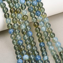 Кадет Синий Ручной работы бусины прядь, имитация нефрита, круглые, кадетский синий, 7.5~8 мм, отверстие : 1.8 мм, около 49~54 шт / нитка, 14.76~15.16'' (37.5~38.5 см)