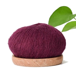 Средний Фиолетово-красный Шелковая мохеровая мягкая пряжа, для ткачества, вязание крючком, средне фиолетовый красный, 1.5~2 мм, около 25г/моток