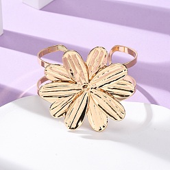 Цветок Браслеты-манжеты из сплава и железа для женщин, цветок, внутренний диаметр: 2-1/4 дюйм (5.7 см)