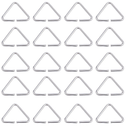 Нержавеющая Сталь Цвет 201 треугольное соединительное кольцо из нержавеющей стали, застежка-молния, соединитель быстрой ссылки, подходит для просверленных бусин, тесьма, обвязочные мешки, цвет нержавеющей стали, 10.5x14x1 мм, внутренний диаметр: 8x11 мм, 400 шт / коробка