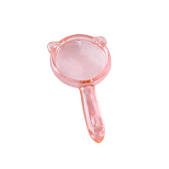 Бледно-фиолетовый Красный Пластиковые миниатюрные украшения в форме увеличительного стекла, аксессуары для домашнего кукольного домика с микро-ландшафтом, притворяясь опорными украшениями, бледно-фиолетовый красный, 40x19.5 мм