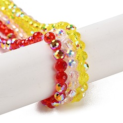 (52) Непрозрачная лаванда Прозрачные стеклянные бусины гальваническим пряди, с покрытием AB цвета, граненые, круглые, разноцветные, 3.8x4.2 мм, отверстие : 0.9 мм, около 98 шт / нитка, 14.96'' (38 см)