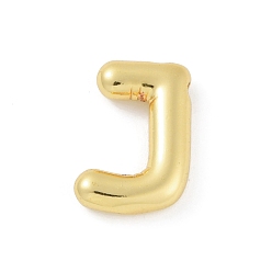 Letter J Gestellmessinganhänger, langlebig überzogen, Bleifrei und cadmium frei, echt 18 k vergoldet, Buchstaben j, 17.5x12x4 mm, Bohrung: 1.8 mm