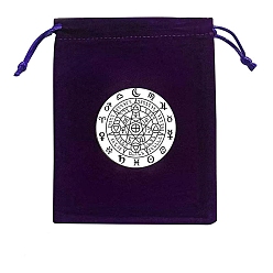 Constellation Бархатные мешочки для хранения украшений на шнурке, прямоугольные сумки для драгоценностей, для хранения колдовских предметов, созвездие, 15x12 см
