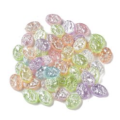 (52) Непрозрачная лаванда Покрытие акриловыми шариками, овальные с женщинами, разноцветные, 13x17.5x6 мм, отверстие : 1.8 мм, 555 шт / 500 г