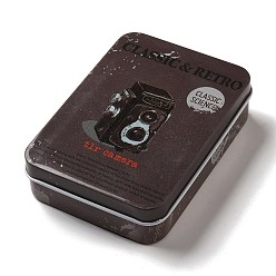 Rectangle Прямоугольный ящик для хранения белой жести, коробка ювелирных изделий, для свечей, сухое хранение, специи, чай, конфеты, сувениры для гостей, прямоугольные, 9.5x6.9x2.35 см