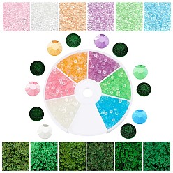 Couleur Mélangete 3000pcs 6 cabochons de strass en résine de couleurs, facette, pour les décorations d'ongles, fabrication de bijoux, cône, couleur mixte, 3x1mm, à propos 500pcs / couleur