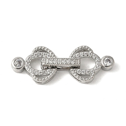 Платина Латунный паве из прозрачного кубического циркония с застежками, без свинца и без кадмия, долговечный, стойки покрытие, корона, платина, 29 мм