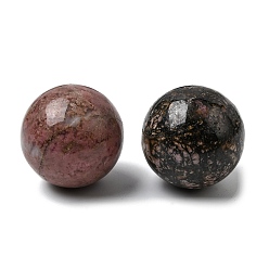 Родонит Сферические бусины из натурального родонита без отверстий, круглые, 30 мм